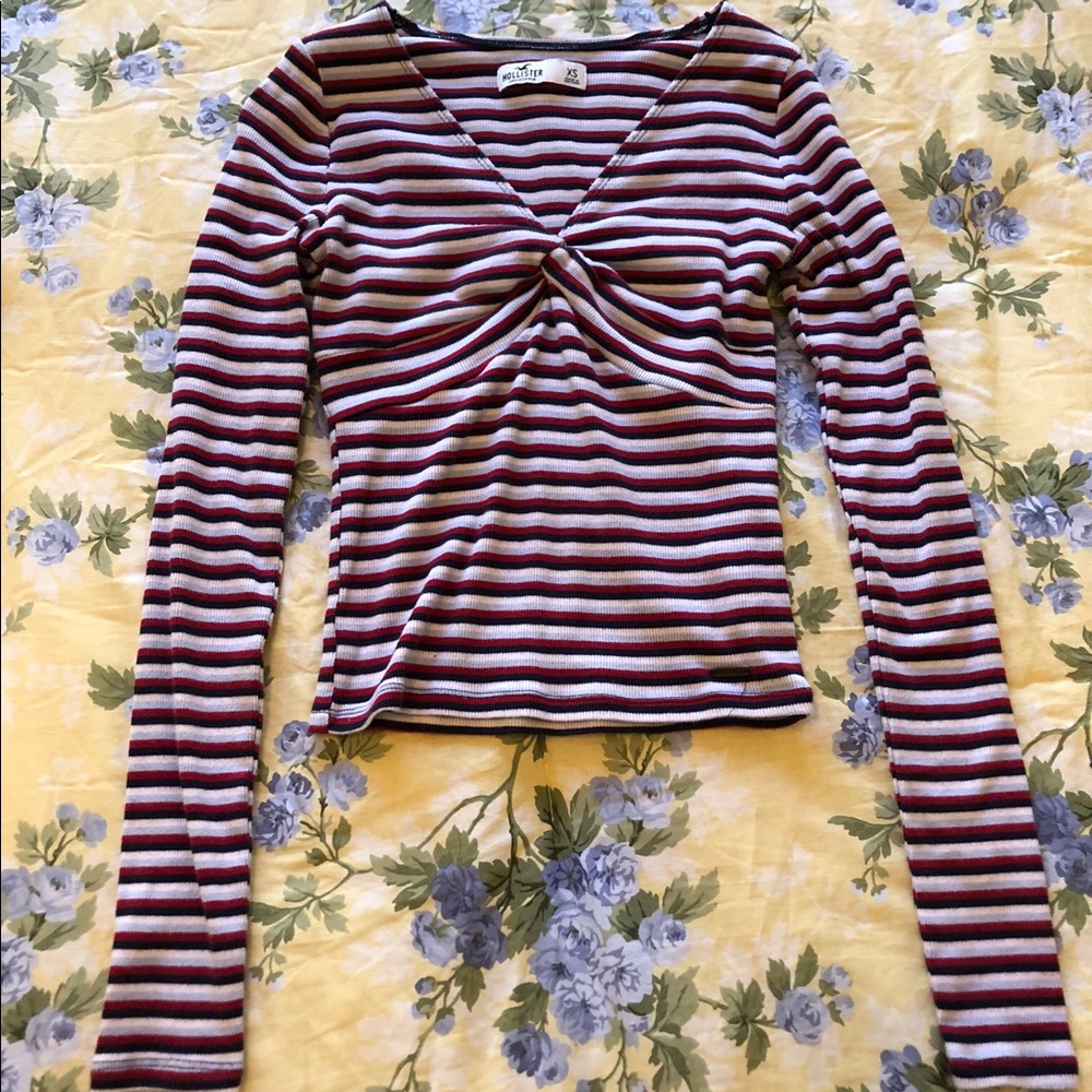 hollister striped long sleeve xs